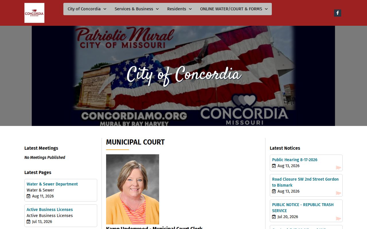 Concordia court docket municipal court payment and contact route