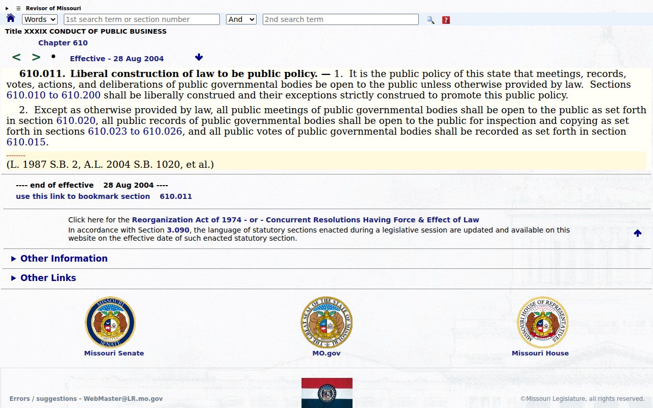 Lafayette County court records access under Missouri Sunshine Law