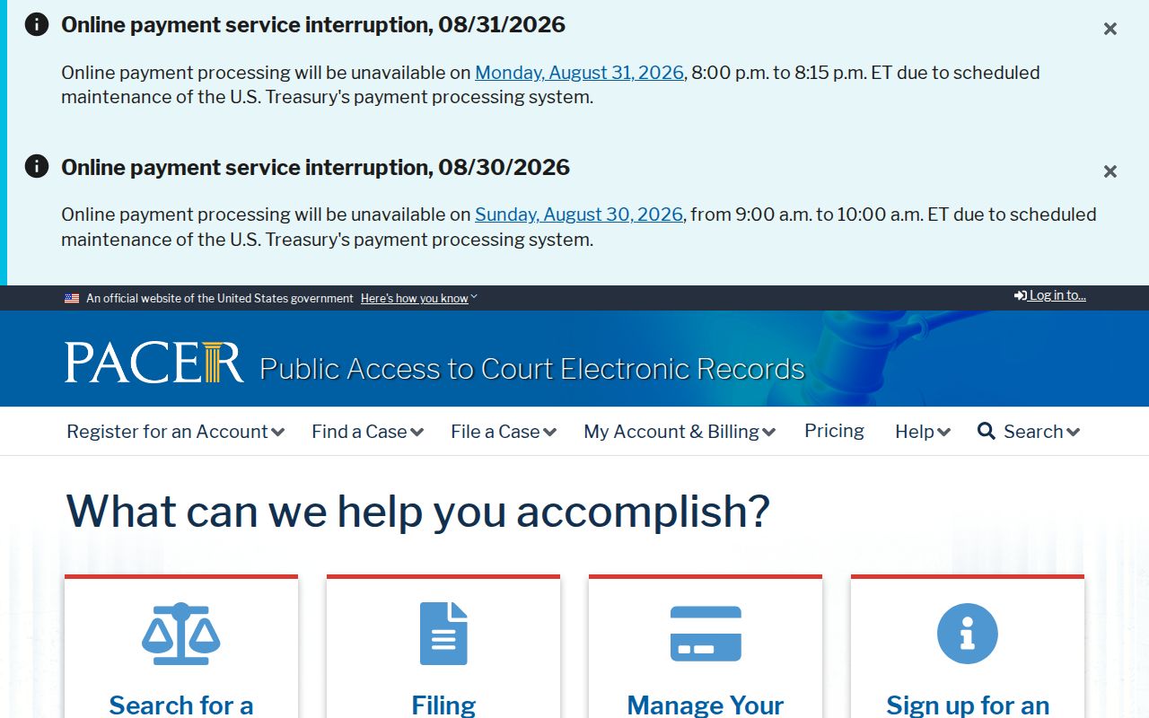 Lafayette County court docket PACER federal record access
