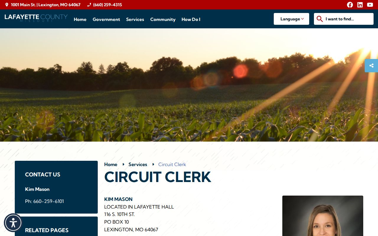 Lafayette County court docket Circuit Clerk contact and records information