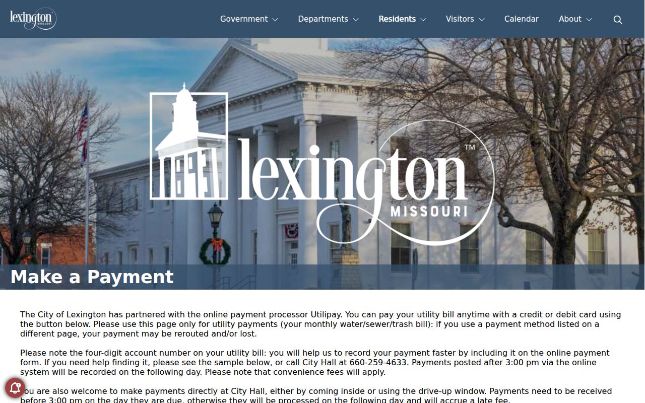 Lexington court docket utility payment warning